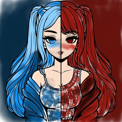 realistic girl split