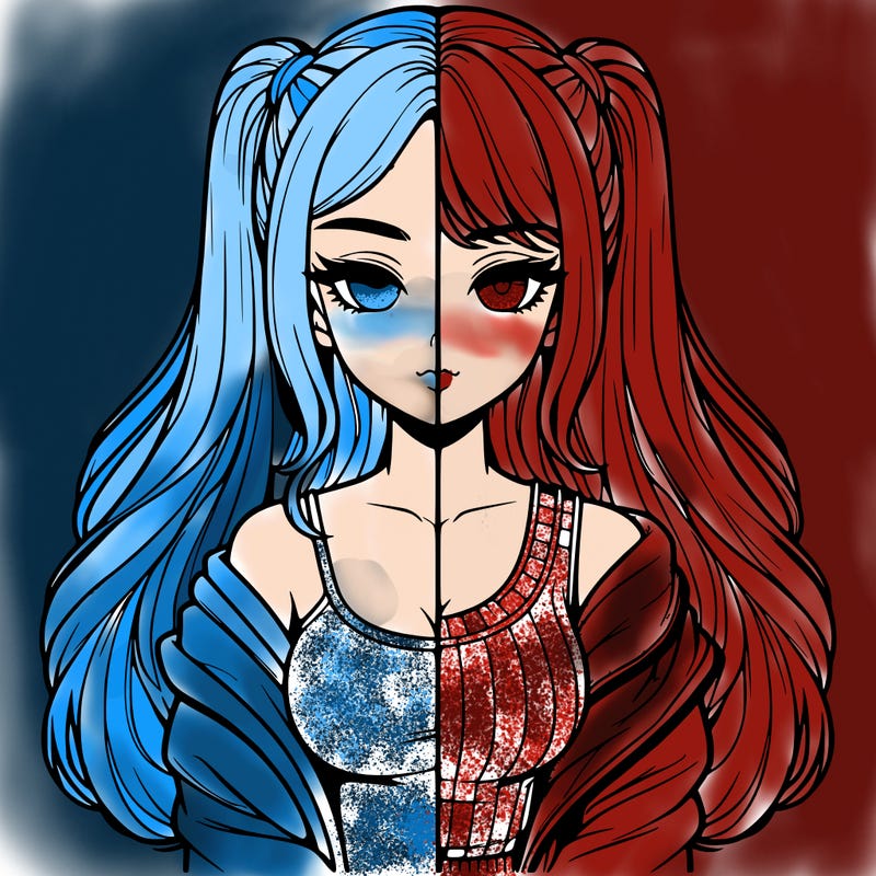 realistic girl split