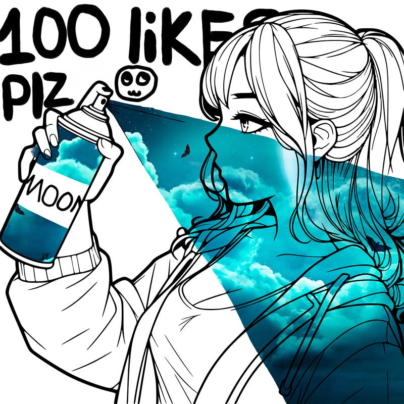 a realistic girl spray, painting