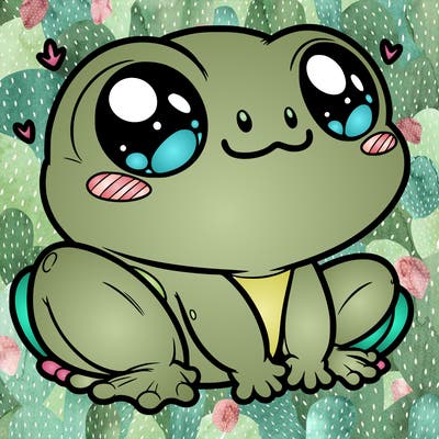 cute frog person realistic