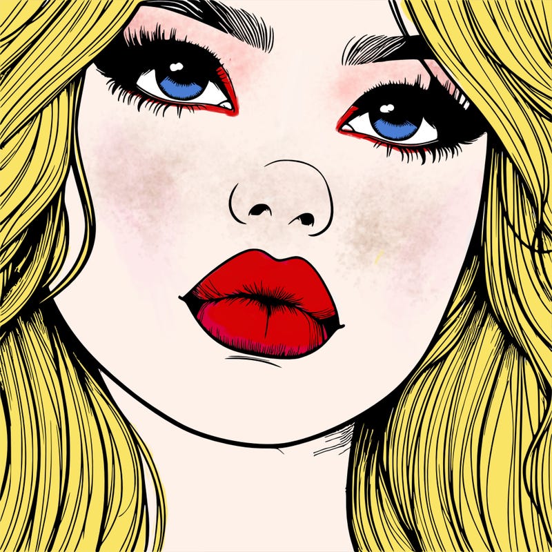 really realistic girl with lips
