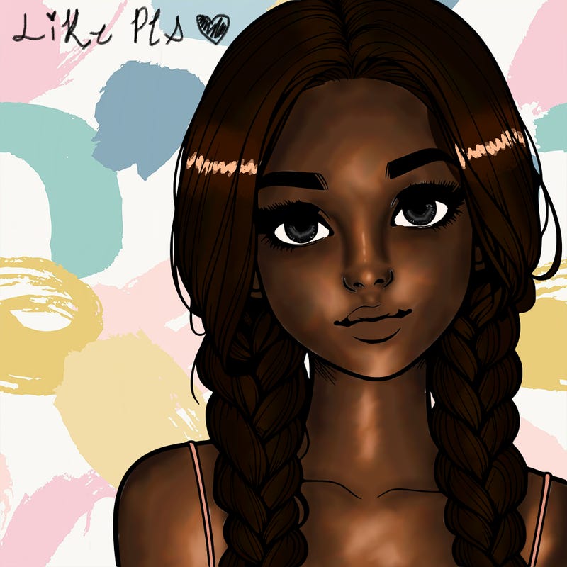 realistic girl with braids