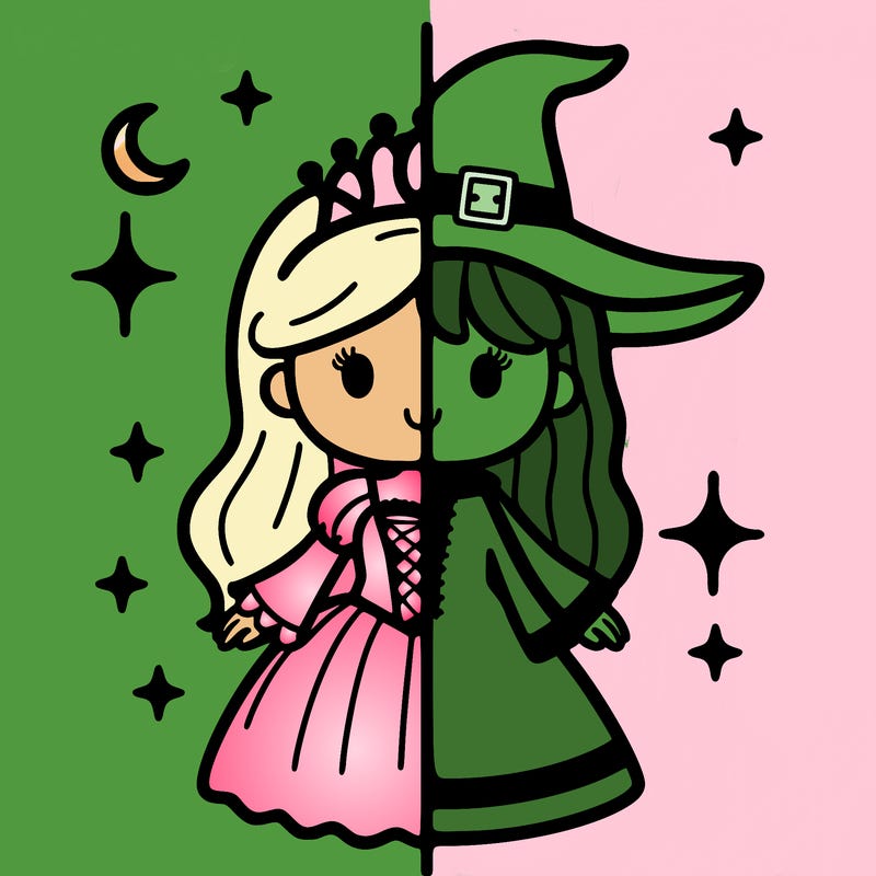 split princess and witch