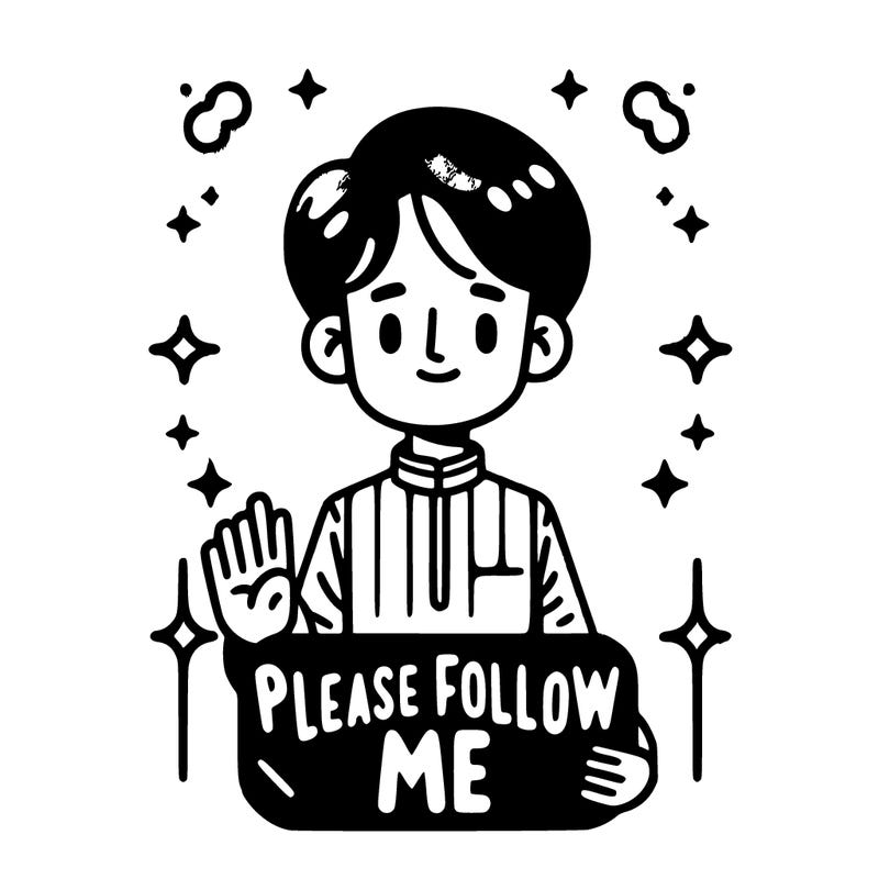 please follow me