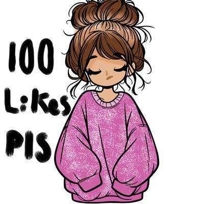 girl with baggy sweatshirt and messy bun