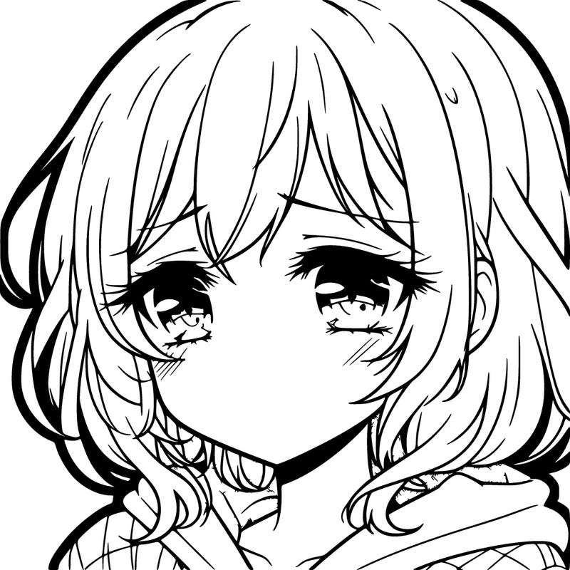 sad anime girl