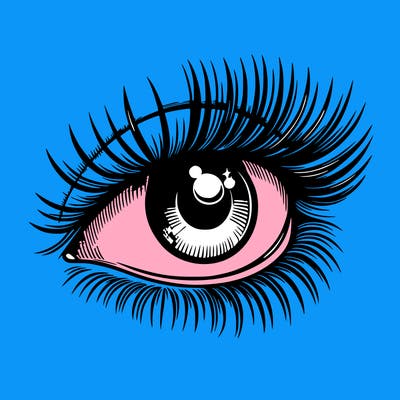 realistic eye long eylashes