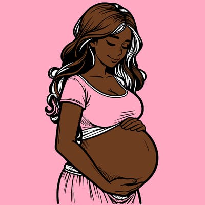 woman heavily pregnant realistic