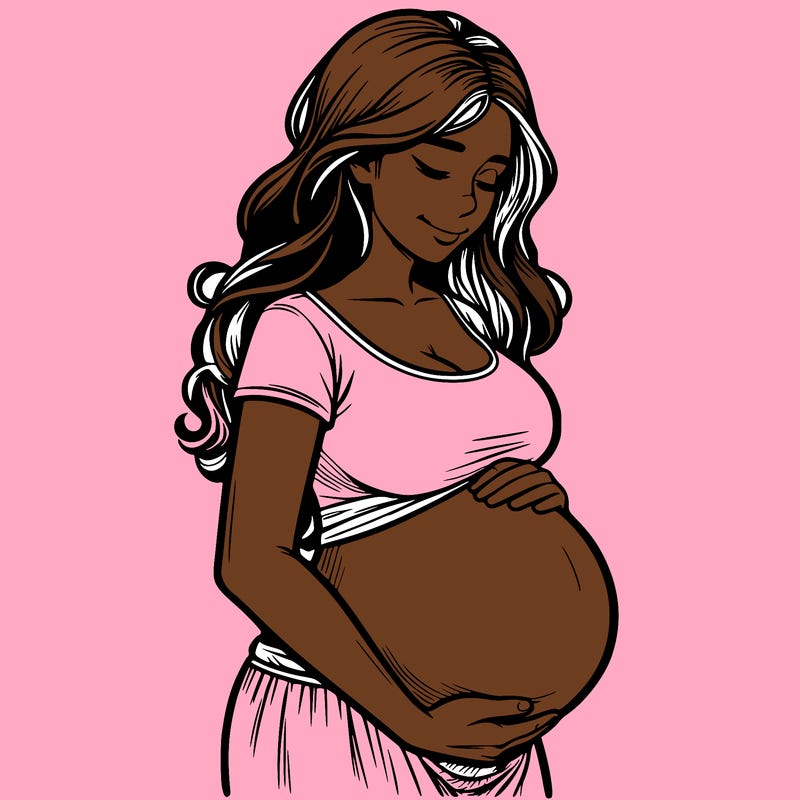 woman heavily pregnant realistic