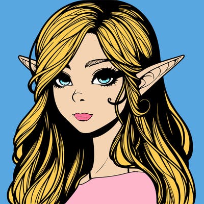 elf girl realistic dark fantasy