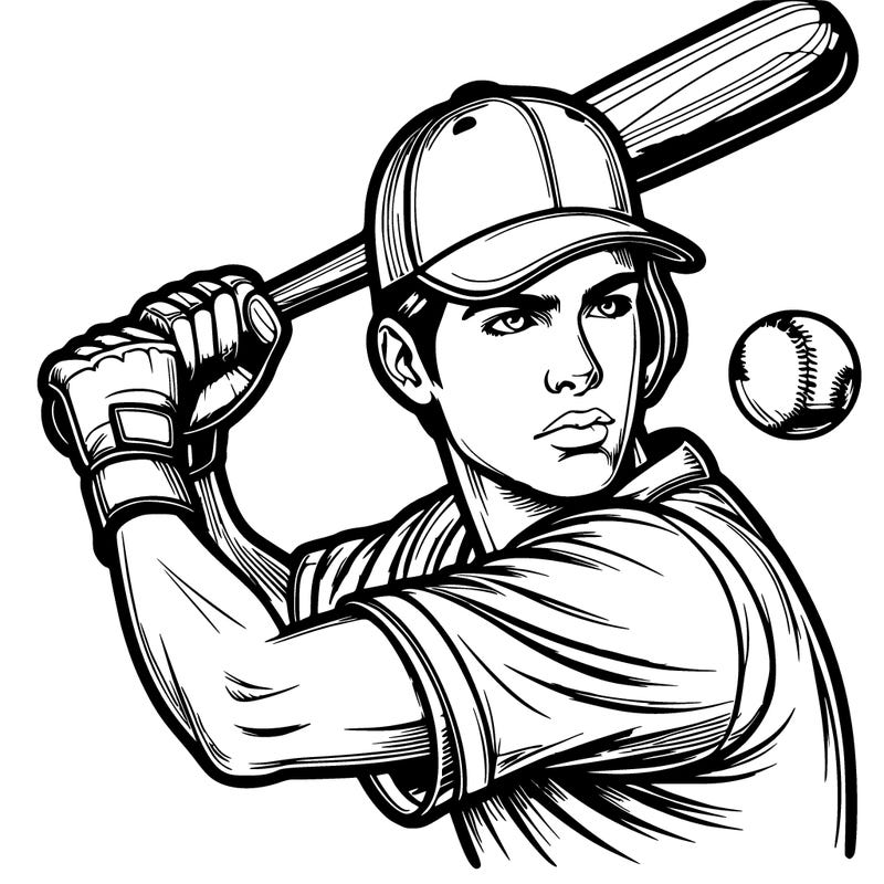 realistic baseball player