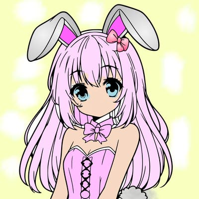 anime girl in bunny costume