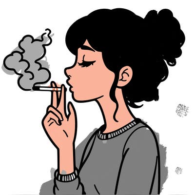 girl smoking