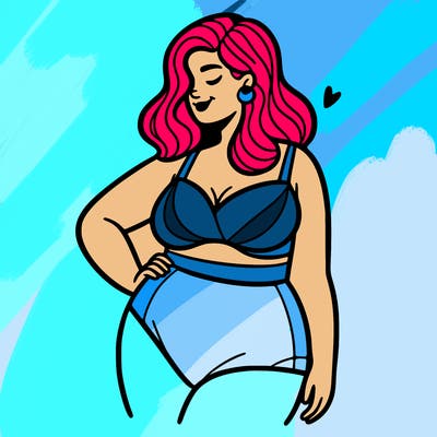plus size woman bathing suit