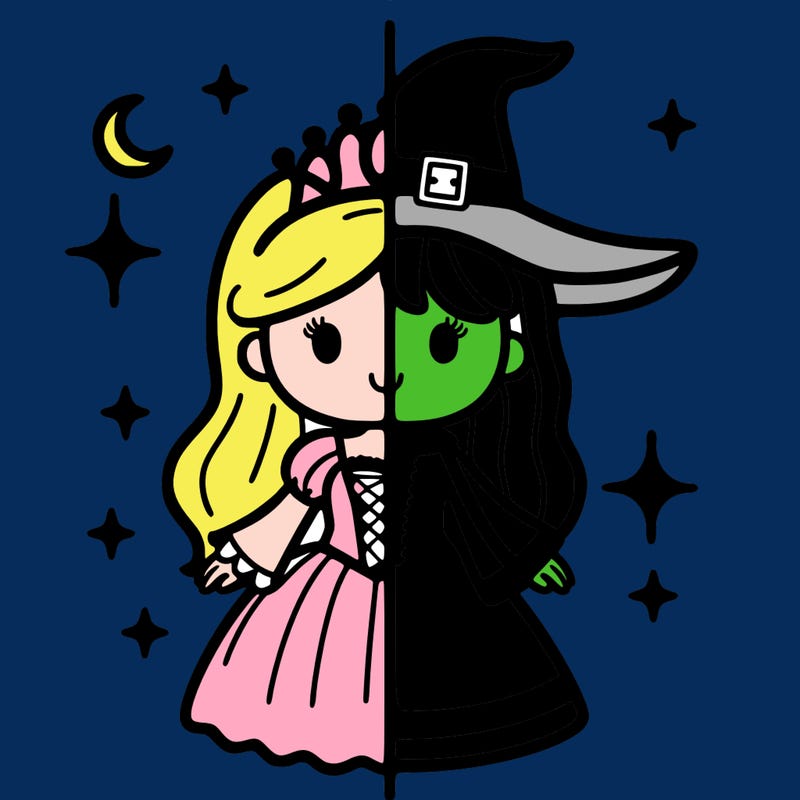 split princess and witch