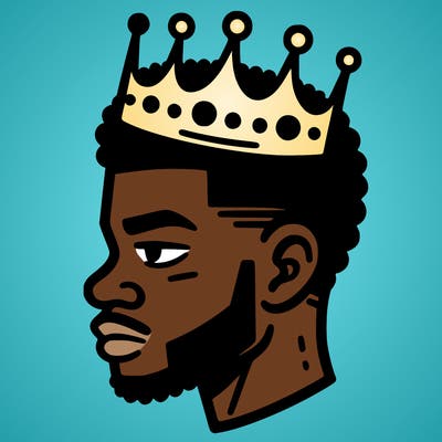 black man with a crown
