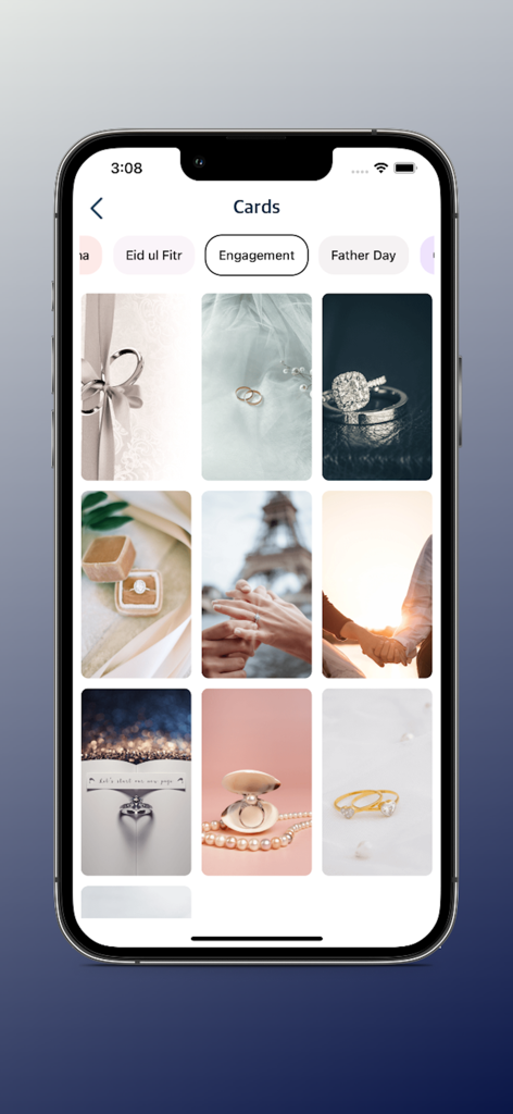 Quotes Maker Photo Editor App - Quotes Maker app interface showing engagement themed backgrounds