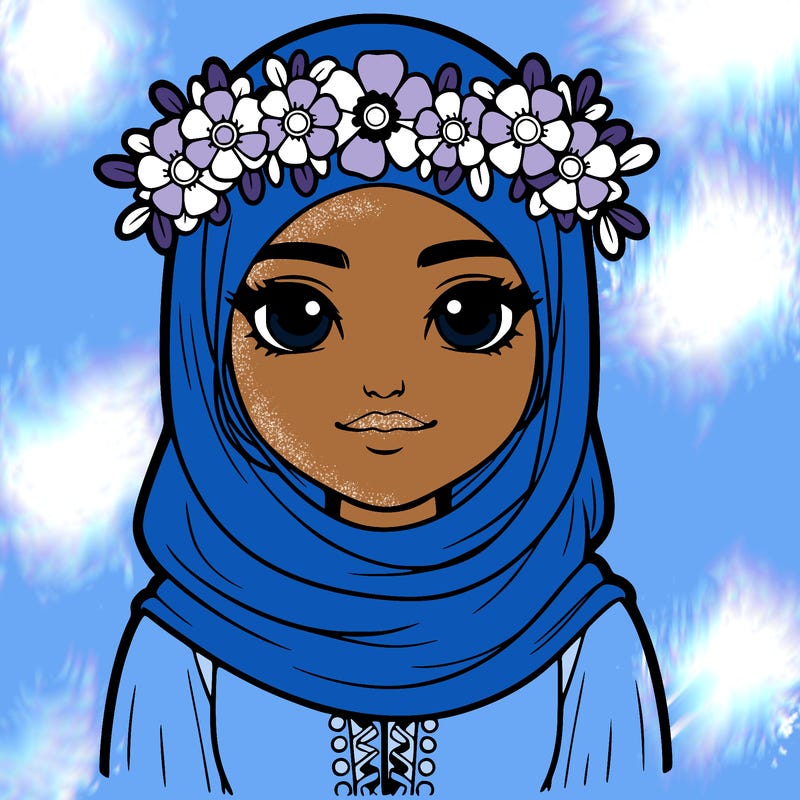 realistic girl with flower crown