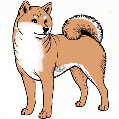 realistic shiba, inu dog