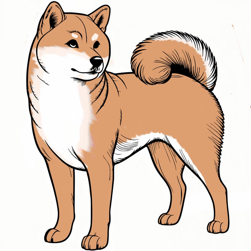 realistic shiba, inu dog