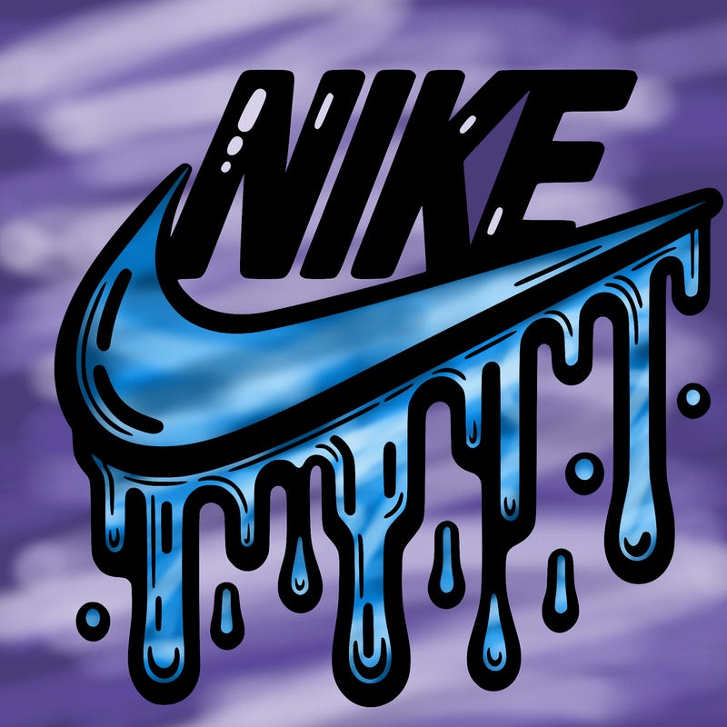 dripping nike logo
