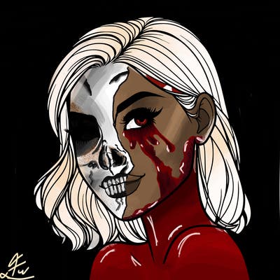 beautiful realistic woman with a face