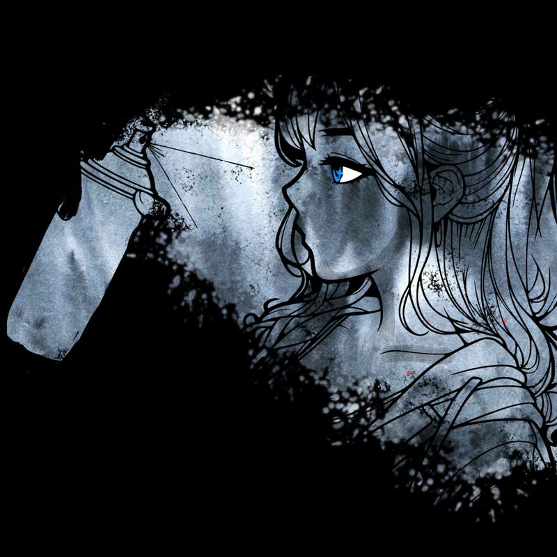 a realistic girl spray, painting