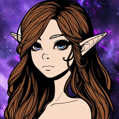 elf girl realistic dark fantasy