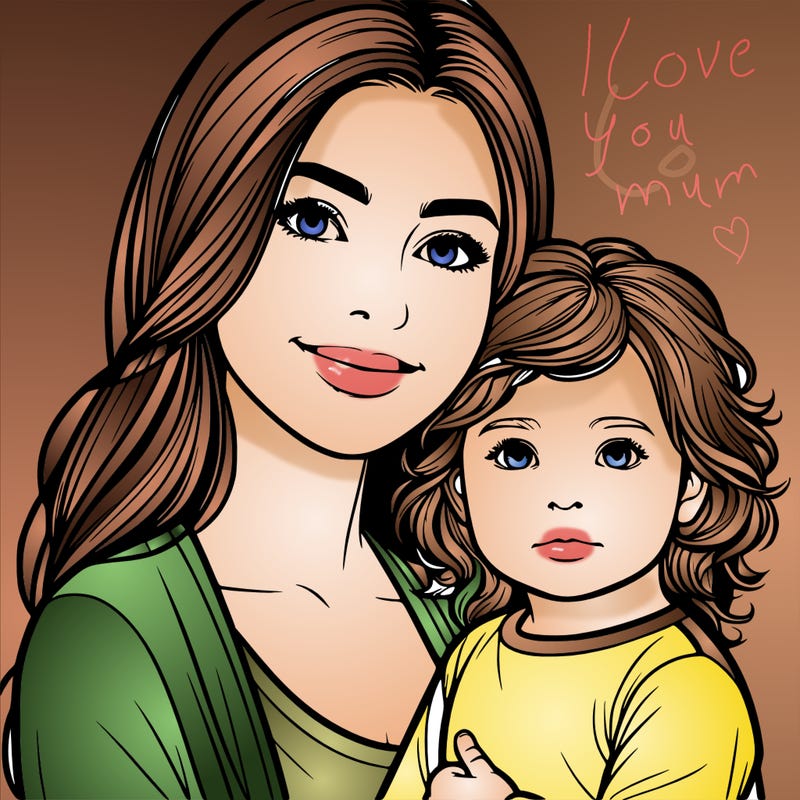 realistic mother and her toddler daughter