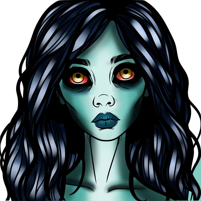 scary beautiful realistic girl