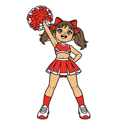 cute cheerleader realistic