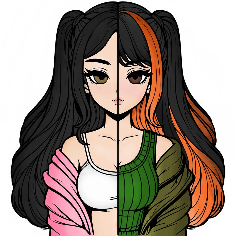 realistic girl split