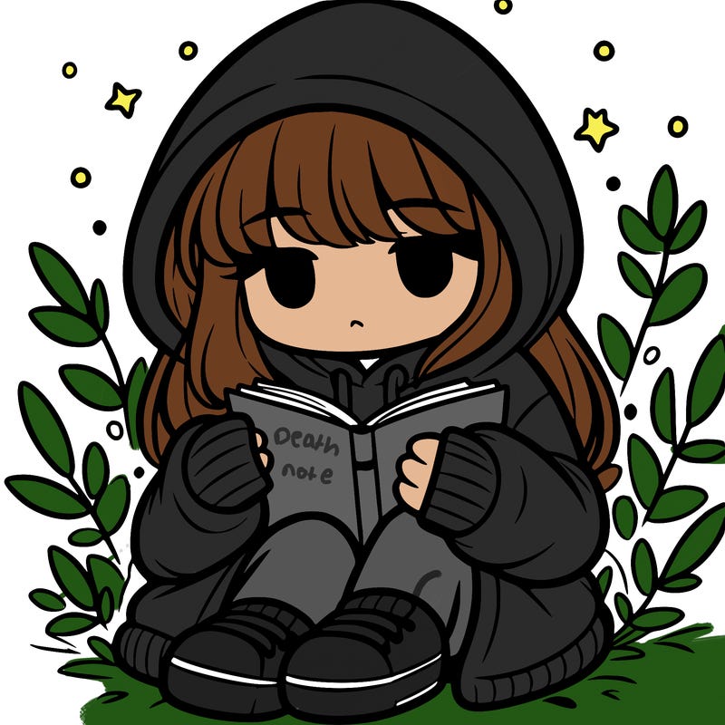 girl in oversized hoodie reading a book