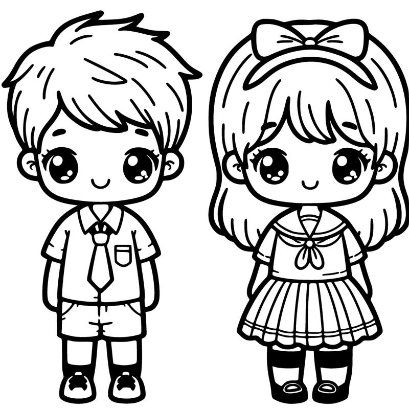 cute boy with a girl