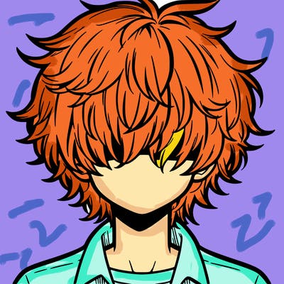 manga boy fluffy hair covering his eyes