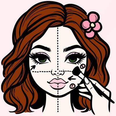 a face made to draw makeup on