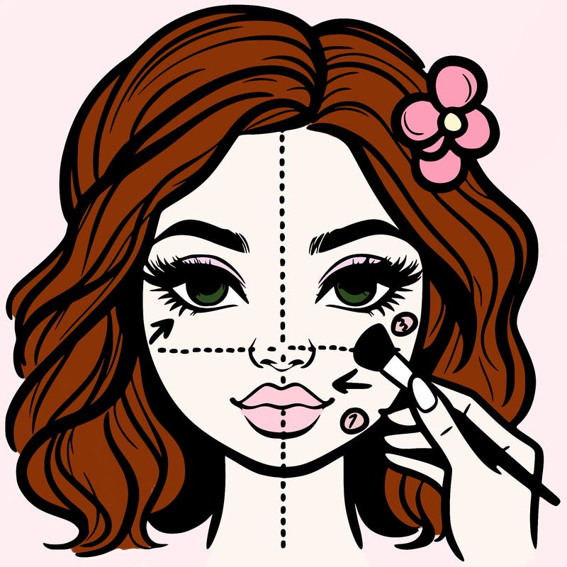 a face made to draw makeup on