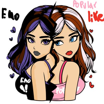 realistic girl split