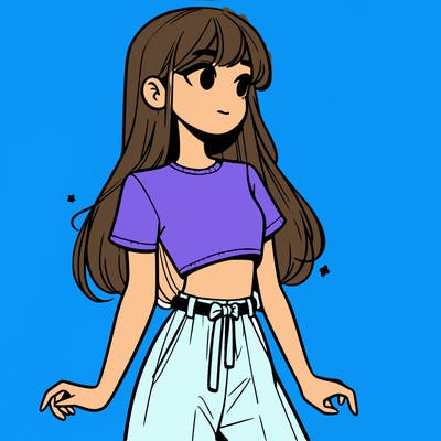 girl in a cute crop top