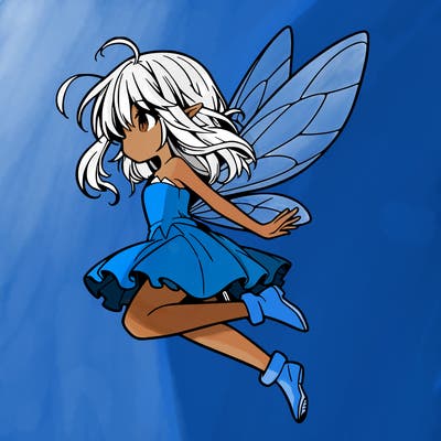 manga fairy flying