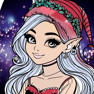 christmas girl elf realistic