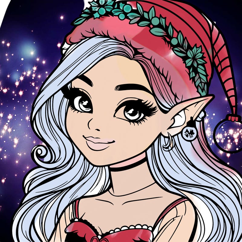 christmas girl elf realistic