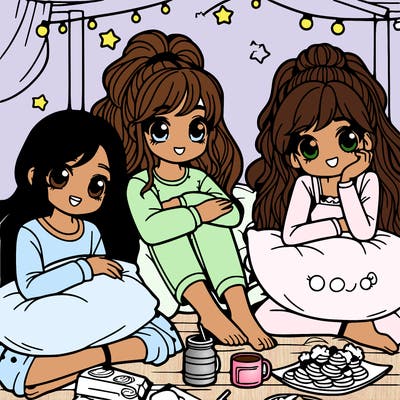girls at sleepover