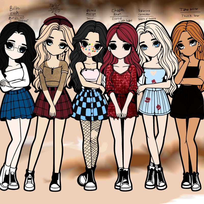 a group of girls realistic