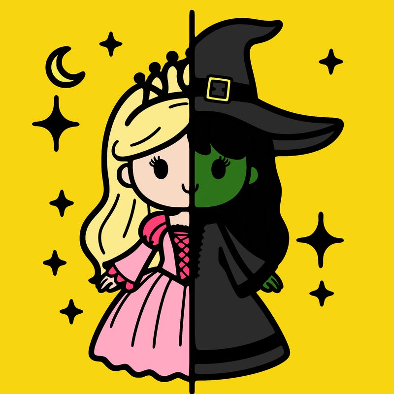 split princess and witch