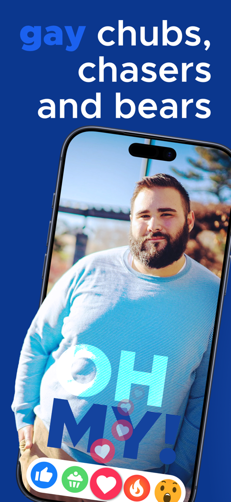 BiggerCity - BiggerCity app profile of a bearded man with the headline gay chubs chasers and bears