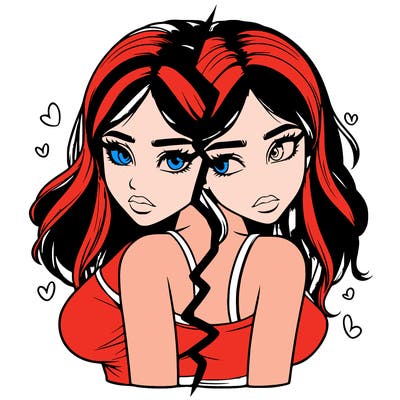 realistic girl split