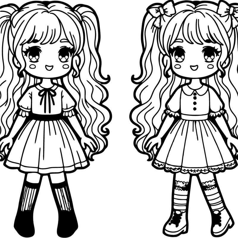 two twins different styles girls