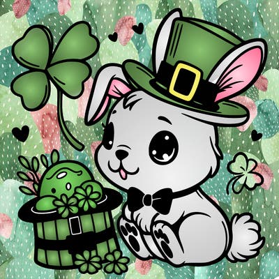 st. patrick's day, bunny.