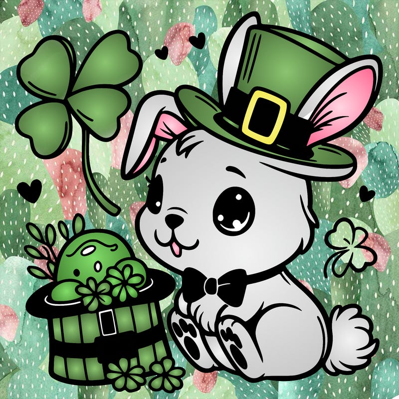 st. patrick's day, bunny.